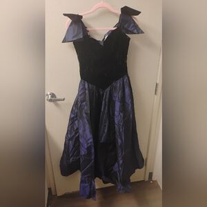 Vintage 1980s Priscilla Of Boston Whimsygoth Princesscore Bow Strap Velvet Gown